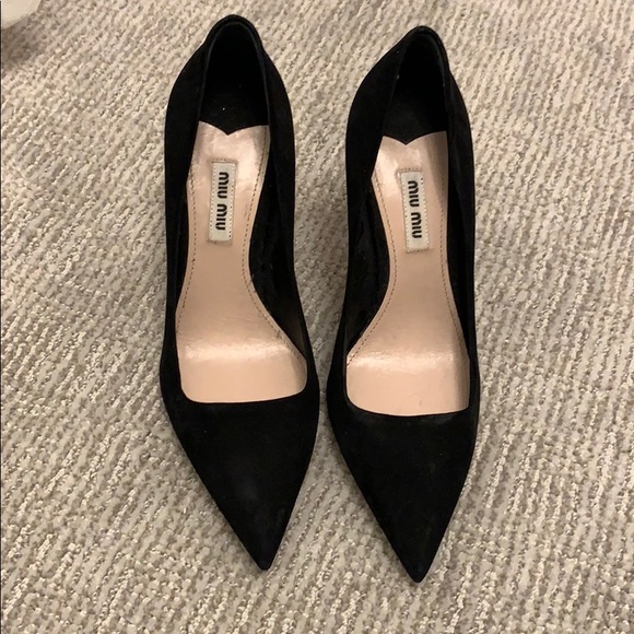 Miu Miu Shoes - Black pointed toe suede Stiletto